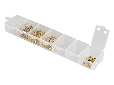 Mini Contenitore Per Perline 7 Scomparti, 15 X 3 X 2 Cm, Plastica Trasparente