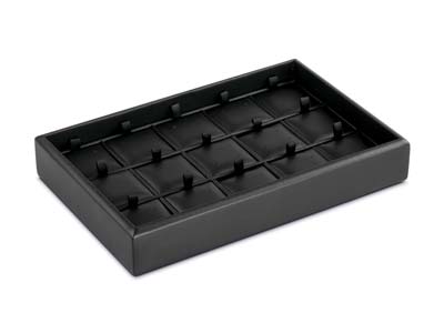 Stackable Black Ering Presentation Tray 22x14x3.9cm