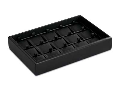 Stackable Black Pndnt And Drop E/ring Presentation Tray 22x14x3.9cm - Immagine Standard - 1