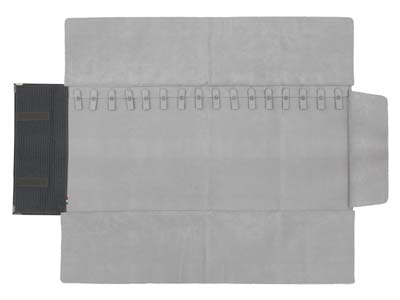 Portaoggetti Per Collane, Rotolo Da16 Pressioni, Poliestere Grigio - Immagine Standard - 2