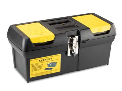 Cassetta Degli Attrezzi Per Studenti In Plastica Nera Stanley - Immagine Standard - 2