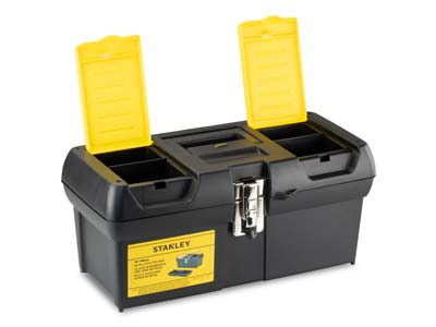 Cassetta Degli Attrezzi Per Studenti In Plastica Nera Stanley - Immagine Standard - 3