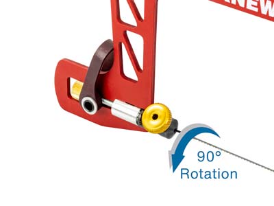 Bocfil Con Leva A Molla E Morsetto Per Lame Girevoli, Altezza 7,60 Cm,knew Concepts - Immagine Standard - 4
