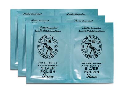 Kit Di Cura Anti-ossidazione Per Argento, Piccolo Panno Impregnato E 8piccoli Panni Umidi, Town Talk - Immagine Standard - 2