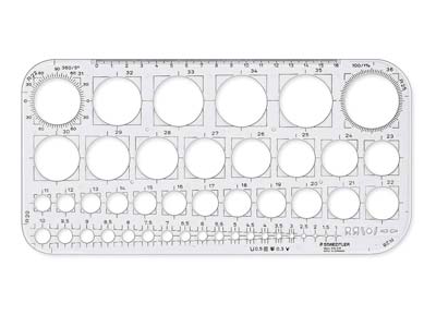 Sagoma Per Forme Circolari Staedtler, Da 1 MM A 36 MM