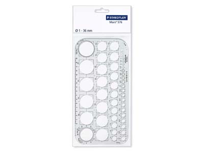 Modello Per La Progettazione E Il Disegno Di Cerchi Da 1 A 36 Mm, Staedtler - Immagine Standard - 2