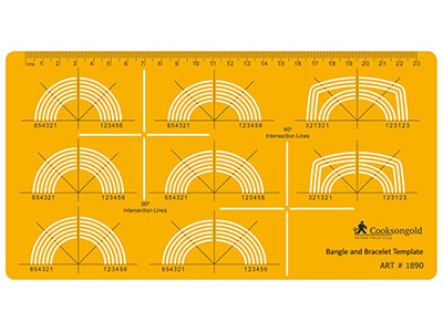 Sagoma Per Disegno Tecnico Di Bracciali Rigidi E Braccialetti - Immagine Standard - 1