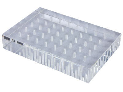Supporto Per Frese E Punte, 40 Posti, Acrilico Trasparente - Immagine Standard - 2