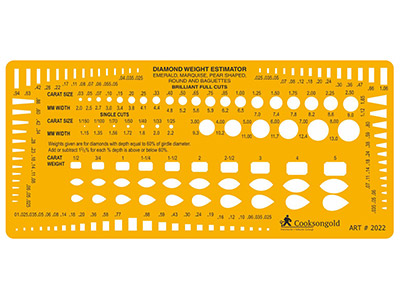 Sagoma Per La Stima Del Peso In Carati Dei Diamanti - Immagine Standard - 1