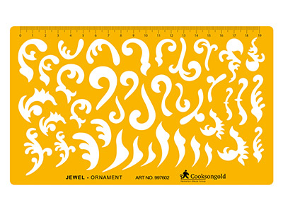 Template Per La Progettazione E Il Disegno Di Vortici Fantasia, Da 21 A 39 MM - Immagine Standard - 1