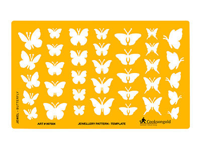 Sagoma Per Disegno Di Gioielli Con Farfalle - Immagine Standard - 1