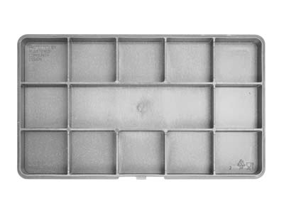 Mini Organizer 13 Scomparti, 17x 11x 2,5 Cm, Polipropilene Grigio, Wh Am - Immagine Standard - 3