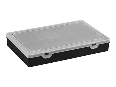 Contenitore Con Divisorio Wham Grande, 10 Scomparti, 38 X 30 X 5 Cm, Nero - Immagine Standard - 2