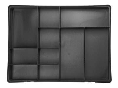 Contenitore Con Divisorio Wham Grande, 10 Scomparti, 38 X 30 X 5 Cm, Nero - Immagine Standard - 3