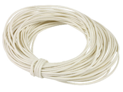 Cordoncino Per Lavorazione Con Perline Cerato, Tondo, 1 mm X 10 M, Bianco - Immagine Standard - 1