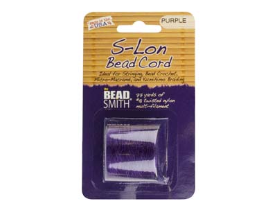 Cordoncino Per Perline Beadsmith S-lon, Tex 210, Calibro 18, 70 M, Viola - Immagine Standard - 2