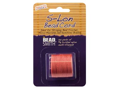 Cordoncino Per Perline Beadsmith S-lon, Tex 210, Calibro 18, 70 M, Corallo - Immagine Standard - 2