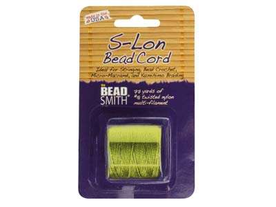 Cordoncino Per Perline Beadsmith S-lon, Chartreuse, Tex 210, Calibro 18, 70 M - Immagine Standard - 2