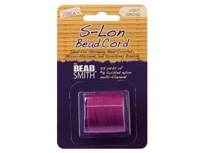 Cordoncino Per Perline Beadsmith S-lon, Calibro 210, Misura 18, 70 M, Magenta - Immagine Standard - 2