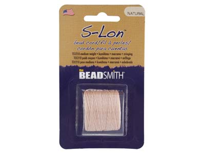 Beadsmith S-lon Bead Cord Natural Tex 210 Gauge #18 70m - Immagine Standard - 1