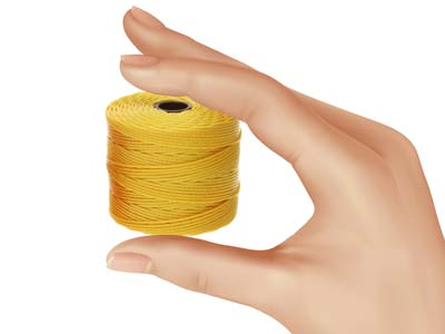 Beadsmith S-lon Bead Cord Golden Yellow Tex 210 Gauge #18 70m - Immagine Standard - 6