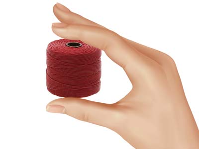 Beadsmith S-lon Bead Cord Dark Red Tex 210 Gauge #18 70m - Immagine Standard - 6