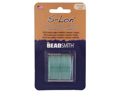 Beadsmith S-lon Bead Cord Vintage Jade Tex 210 Gauge #18 70m - Immagine Standard - 1
