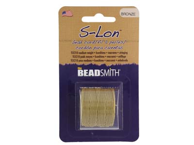 Beadsmith S-lon Bead Cord Bronze Tex 210 Gauge 18 70m