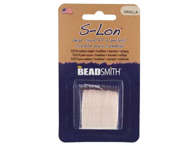 Beadsmith S-lon Bead Cord Vanilla Tex 210 Gauge #18 70m - Immagine Standard - 1