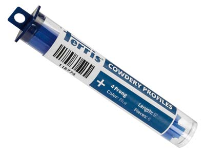 Fili Di Cera Blu, 8 Mm, A 4 Punte A  Forma Di Croce , Ferris, Confezione Da 6 - Immagine Standard - 2