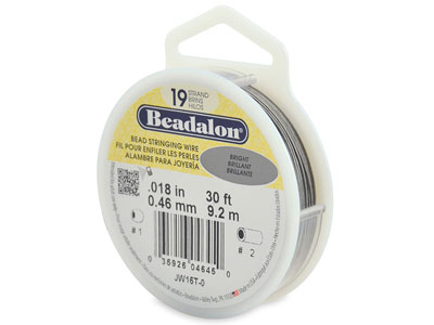 Beadalon 19 Fili Filo Tondo In Acciaio Rivestito In Nylon 0,46 Mm, Bobina Da 9,2 Metri