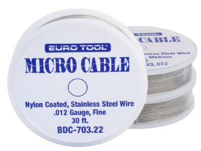 Filo Tondo In Acciaio Rivestito In Nylon 0,53 Mm, Bobina Da 9,20 Metri