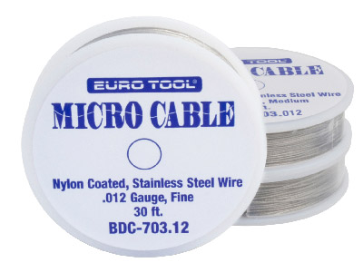 Filo Tondo In Acciaio Rivestito In Nylon 0,31 Mm, Bobina Da 9,20 Metri
