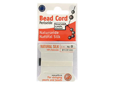 Filo Di Seta Naturale Griffin N. 0,bianco 0,30 Mm, 2 Metri - Immagine Standard - 2