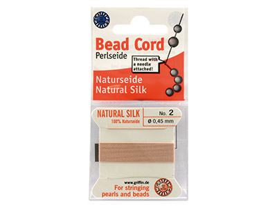 Filo Di Seta Naturale Griffin N. 2,rosa 0,45 Mm, 2 Metri - Immagine Standard - 2