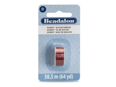 Filo Per Lavorazione Con Perline Nymo Beadalon, Misura D 0,3  Mm , Bobina Da 58,5 M, Bordeaux - Immagine Standard - 1