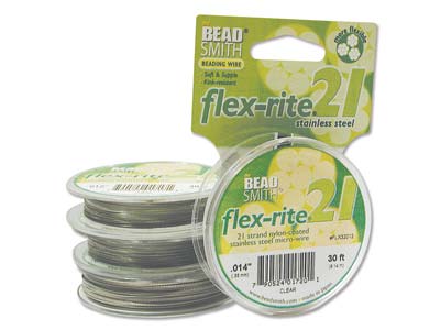 Filo Flexrite 21 Strand, 0,36 Mm, Trasparente, 9,14 Metri, Beadsmith - Immagine Standard - 3