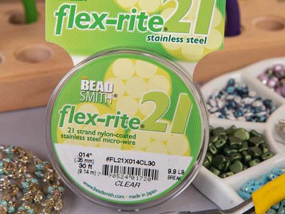 Beadsmith Flexrite, 21 Strand, Clear, 0.36mm, 9.1m - Immagine Standard - 8