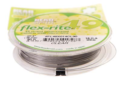 Filo Flexrite 49 Brins, 0,36 Mm, Trasparente, 9,14 Metri, Beadsmith - Immagine Standard - 5