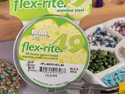 Filo Flexrite 49 Brins, 0,36 Mm, Trasparente, 9,14 Metri, Beadsmith - Immagine Standard - 8