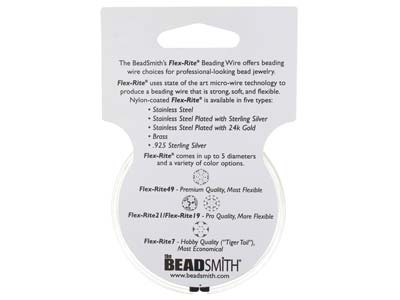 Beadsmith Flexrite, 49 Strand, Clear, 0.45mm, 9.1m - Immagine Standard - 4