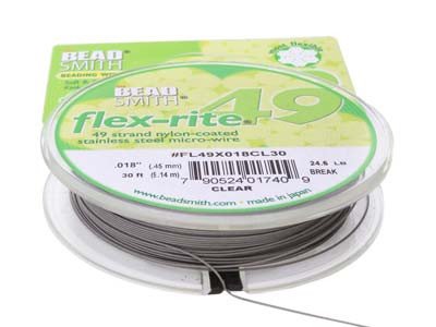 Fil Flexrite A 49 Fili, 0,45 Mm, Trasparente, 9,14 Metri, Beadsmith - Immagine Standard - 5