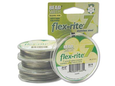 Beadsmith Flexrite, 7 Strand, Clear, 0.30mm, 9.1m - Immagine Standard - 2