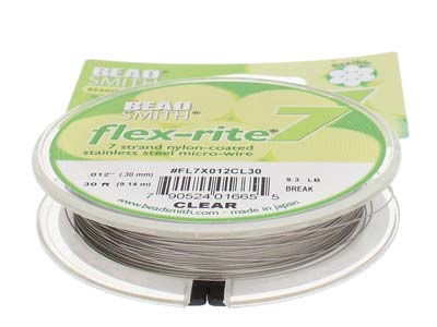 Beadsmith Flexrite, 7 Strand, Clear, 0.30mm, 9.1m - Immagine Standard - 4