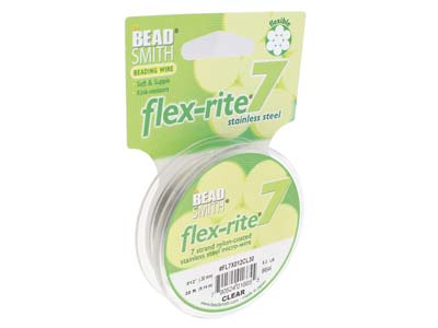 Beadsmith Flexrite, 7 Strand, Clear, 0.30mm, 9.1m - Immagine Standard - 6