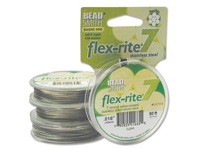 Beadsmith Flexrite, 7 Strand, Clear, 0.45mm, 9.1m - Immagine Standard - 2