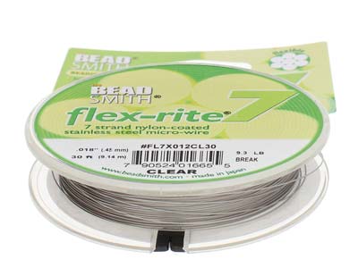 Beadsmith Flexrite, 7 Strand, Clear, 0.45mm, 9.1m - Immagine Standard - 4