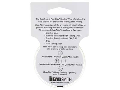 Beadsmith Flexrite, 7 Strand, Clear, 0.45mm, 9.1m - Immagine Standard - 10