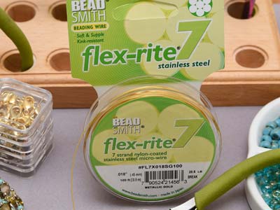 Filo Flexrite 7 Fili, 0,45 Mm, Oro,30,50 Metri, Beadsmith - Immagine Standard - 7