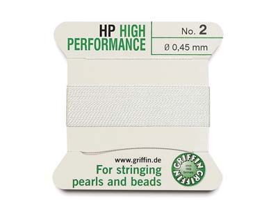 Griffin High Performance, Bead Cord, White, Size 2